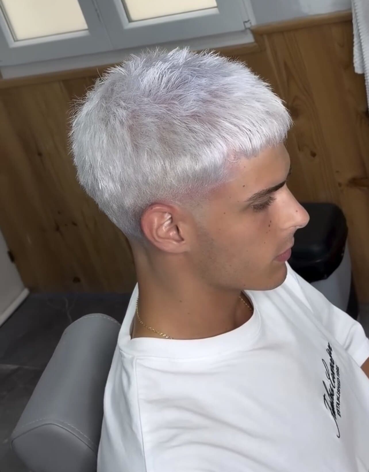 Platino frío: French crop · low fade